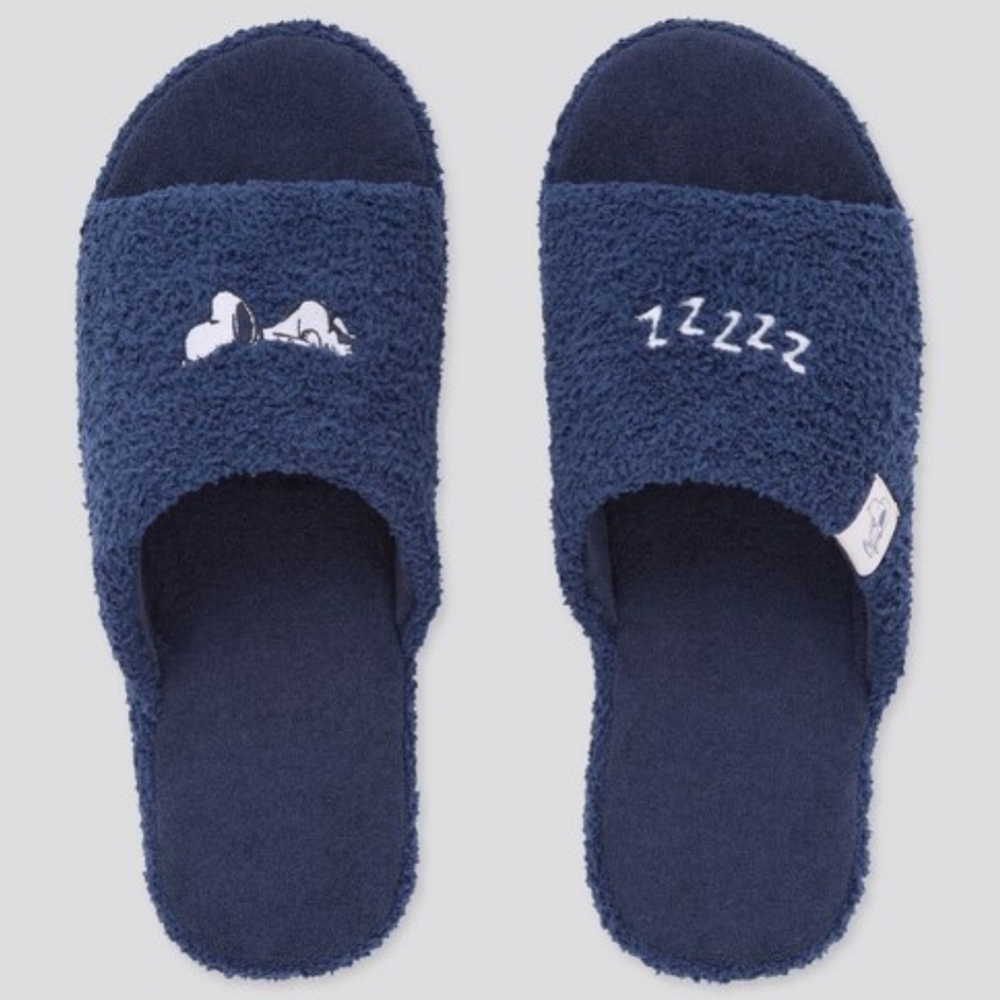 Uniqlo Peanuts Slippers Snoopy Zzz Open-Toe Slippers New Men's Women Unisex NWOT